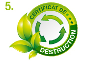 L'édition d'un certificat de destruction